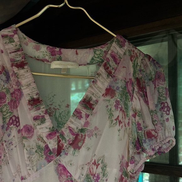 LoveShackFancy Shontelle Pink Tiered Ruffled Maxi Dress Barbie Garden Cottage 2 - Picture 6 of 7